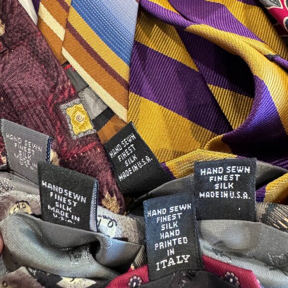 Robert Talbot Carmel Best of Class Nordstrom Silk Men Neck Tie W 3.25 x L 60 Lot - Picture 5 of 12